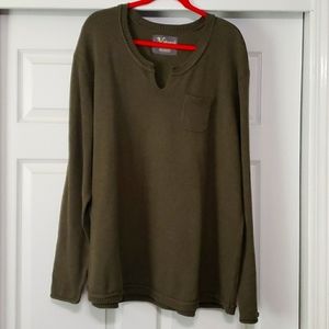 Army green knit sweater